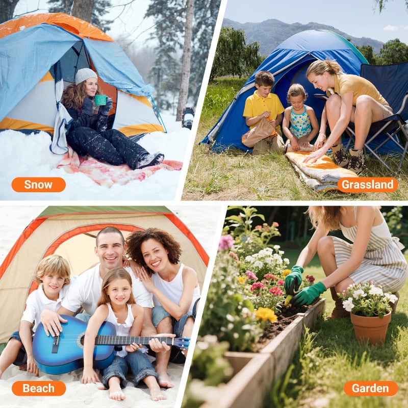 Hikemax 15 Pack Plastic Spiral Tent Stakes - 10 Inch Heavy Duty Screw-in Sand Anchors Pegs - Windproof Plastic Ground Anchor Stakes for Secure Tents, Inflatables, Canopies, Tarps, Garden Structures - Image 5